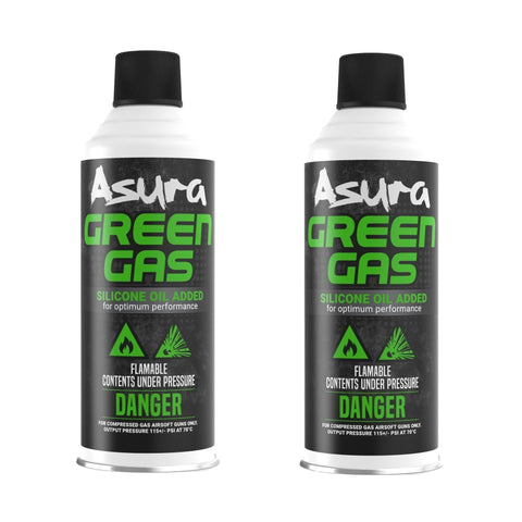 Asura Power Green Gas G-1000 can with silicone oil lubricant for smoother operation