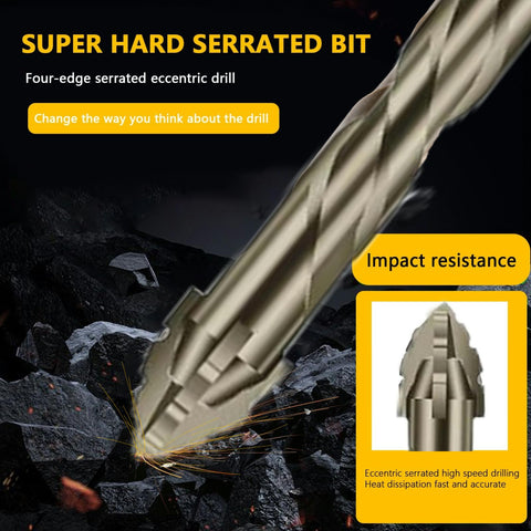 ASUSARA 5-piece drill bit set 8mm for versatile concrete and glass holes.