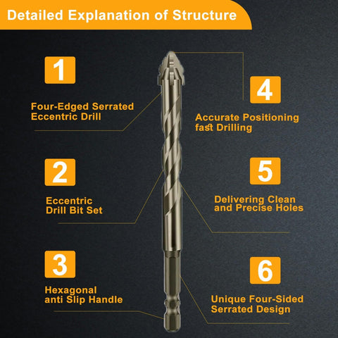 ASUSARA hex-shank design provides secure grip and reduced slippage.