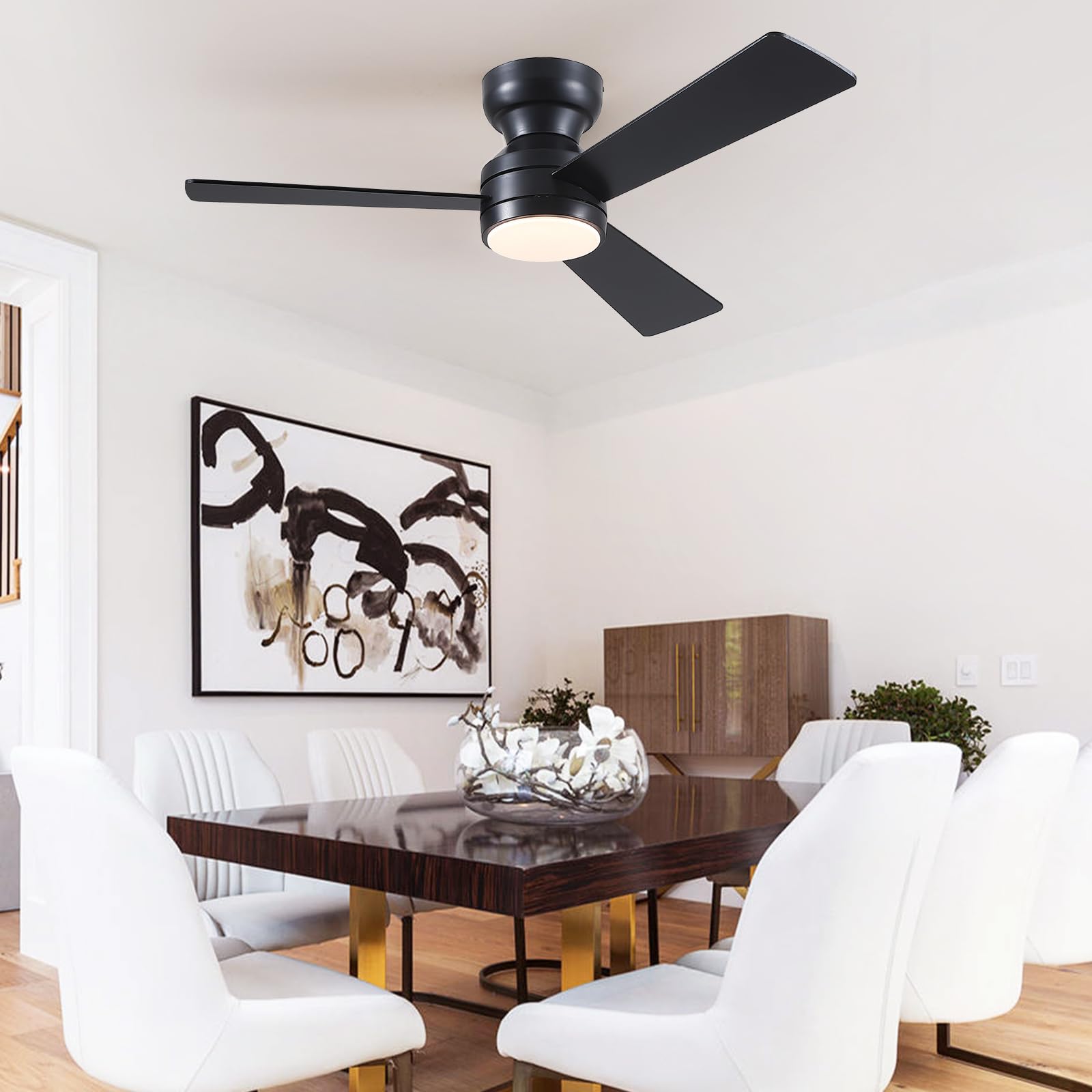 Asyko bedroom ceiling fan with light supports comfortable, restful evenings