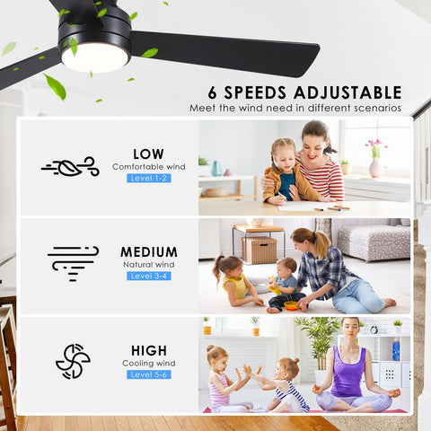 Asyko dimmable light ceiling fan for customizable ambience