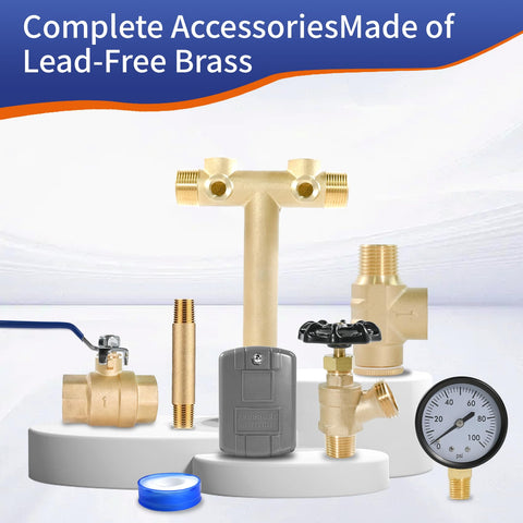 ATDSETR brass drain valve and nipple provide durable connection.