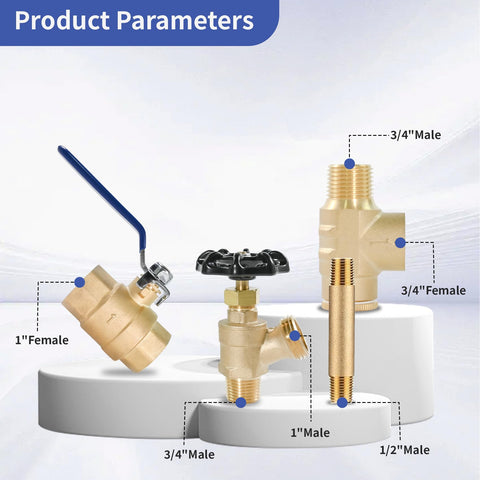 ATDSETR lead-free brass tee body resists rust for long-lasting use.