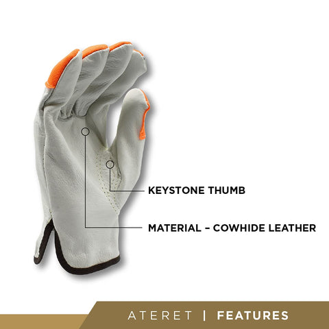 ATERET heavy-duty work gloves deliver durability for farming and construction.