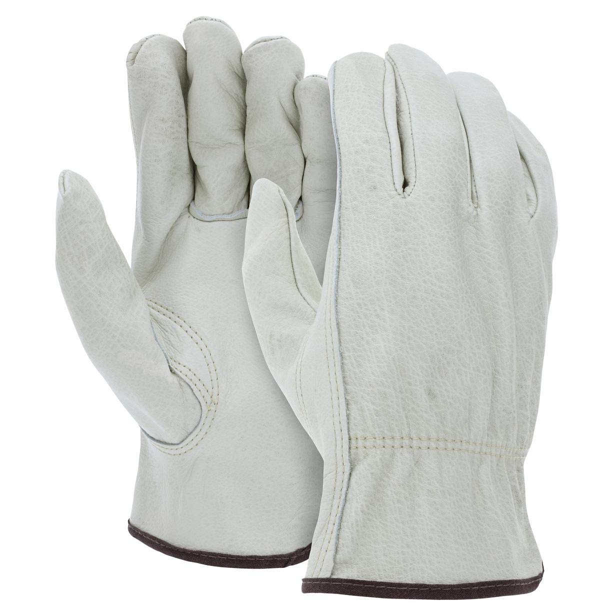ATERET XX-Large leather work gloves with full-palm grip for durable handling.
