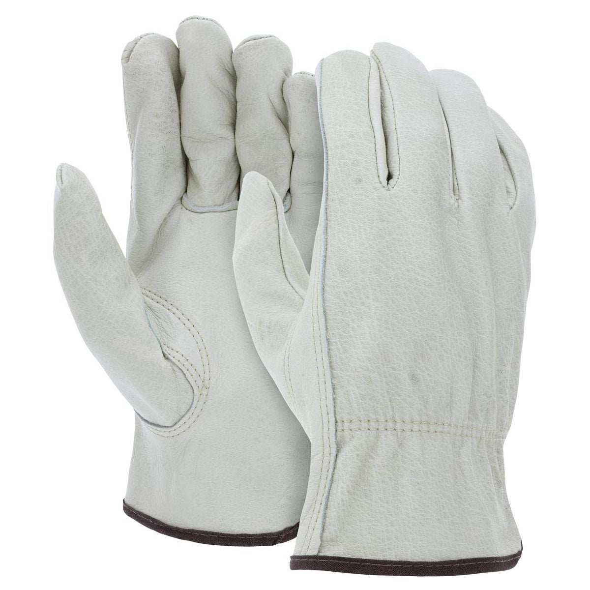 ATERET XX-Large leather work gloves with full-palm grip for durable handling.
