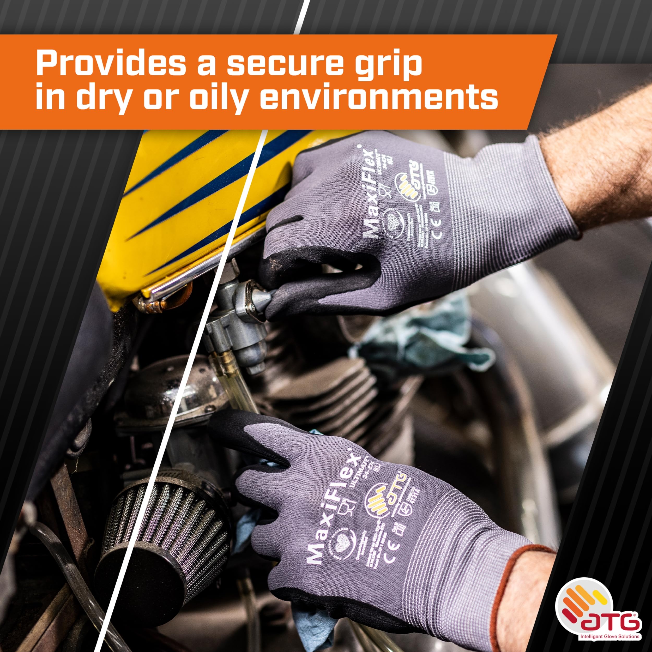 ATG MaxiFlex Ultimate breathable knit wrist keeping debris out