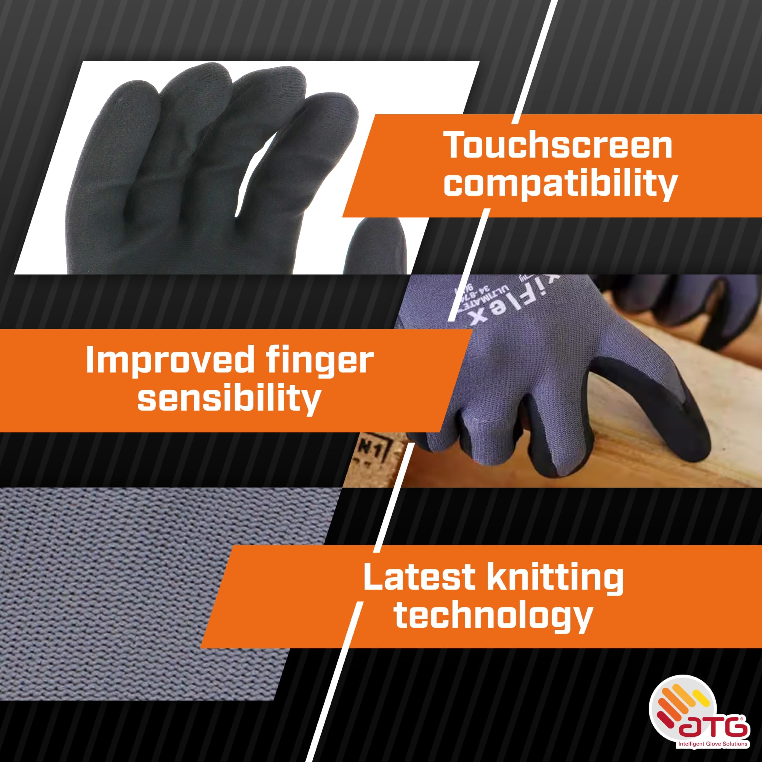 ATG MaxiFlex Ultimate XL gray pack shows professional fit