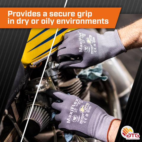 ATG MaxiFlex Ultimate knit wrist barrier prevents debris entry while remaining flexible.