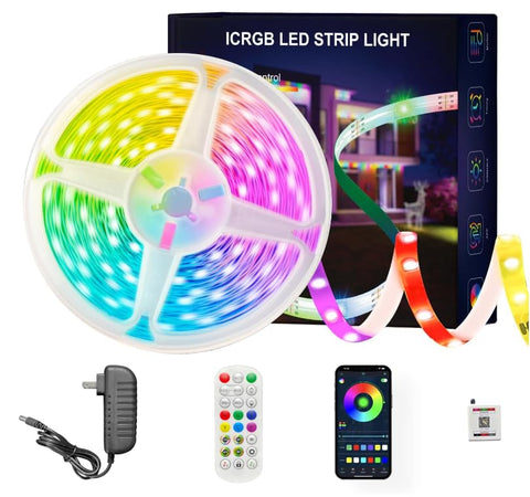 Athono IC+RGB LED strip bedroom ambience with customizable colors and gentle glow.