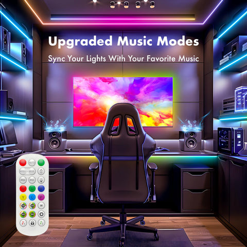 Athono IC+RGB LED strip music sync aligns colors with your soundtrack.