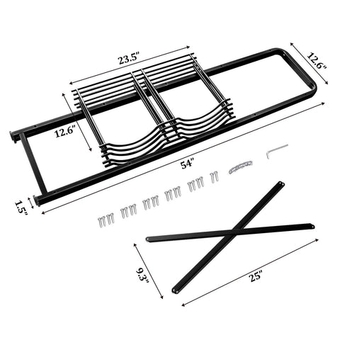 Ationgle space-saving water storage keeps floors clear and organized.