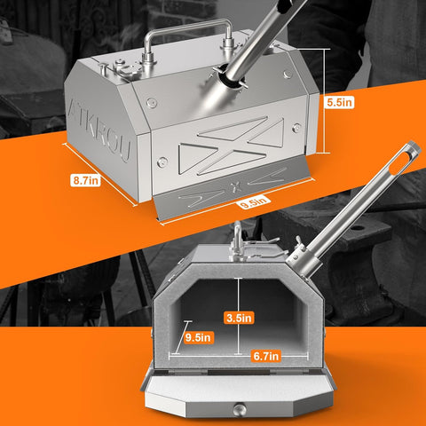 Stainless steel ATkrou forge with plasma finish resists heat and corrosion