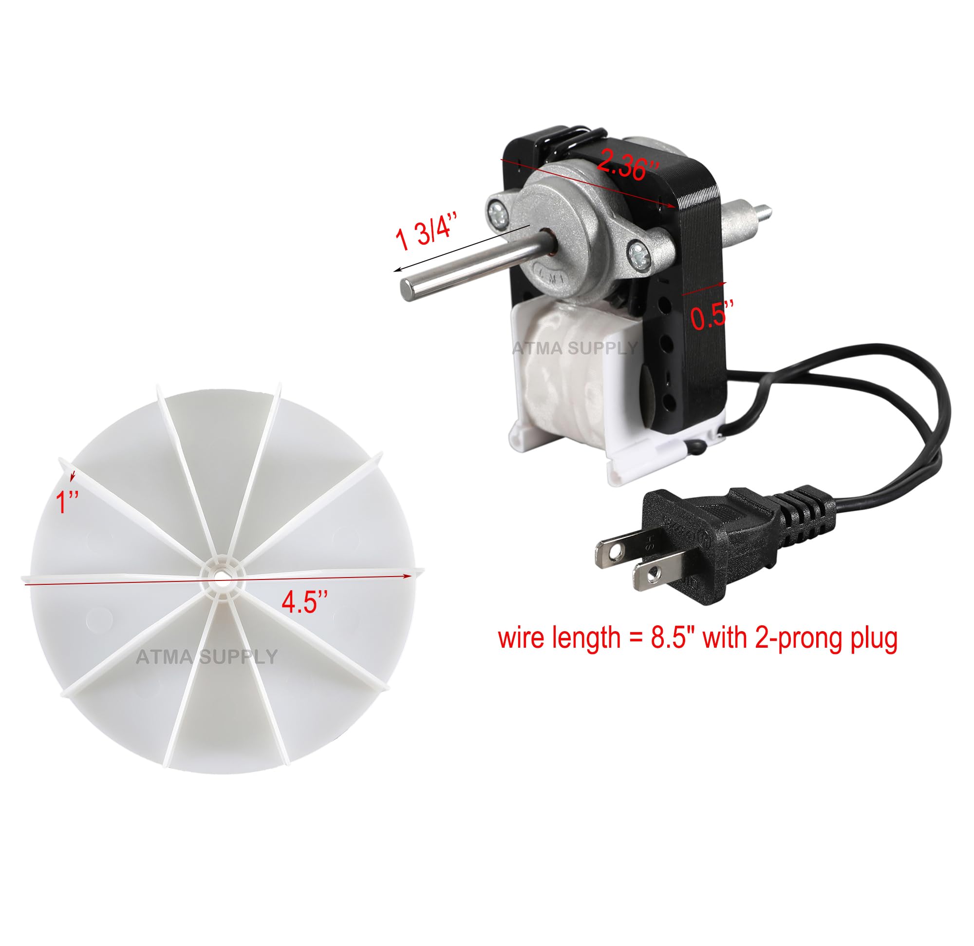 ATMA SUPPLY SM550 replacement kit with motor and paddle-style fan