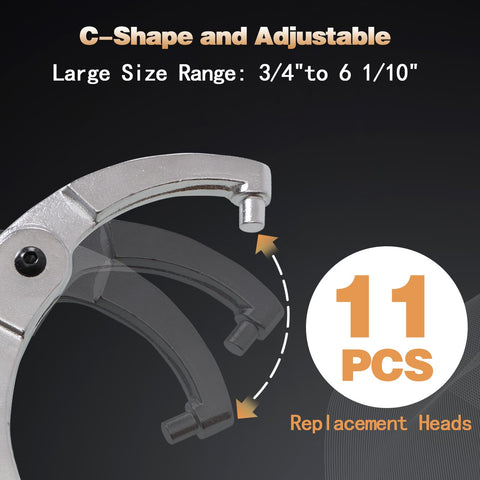 ATNHYING C-shaped pin hook wrench grips round nuts securely