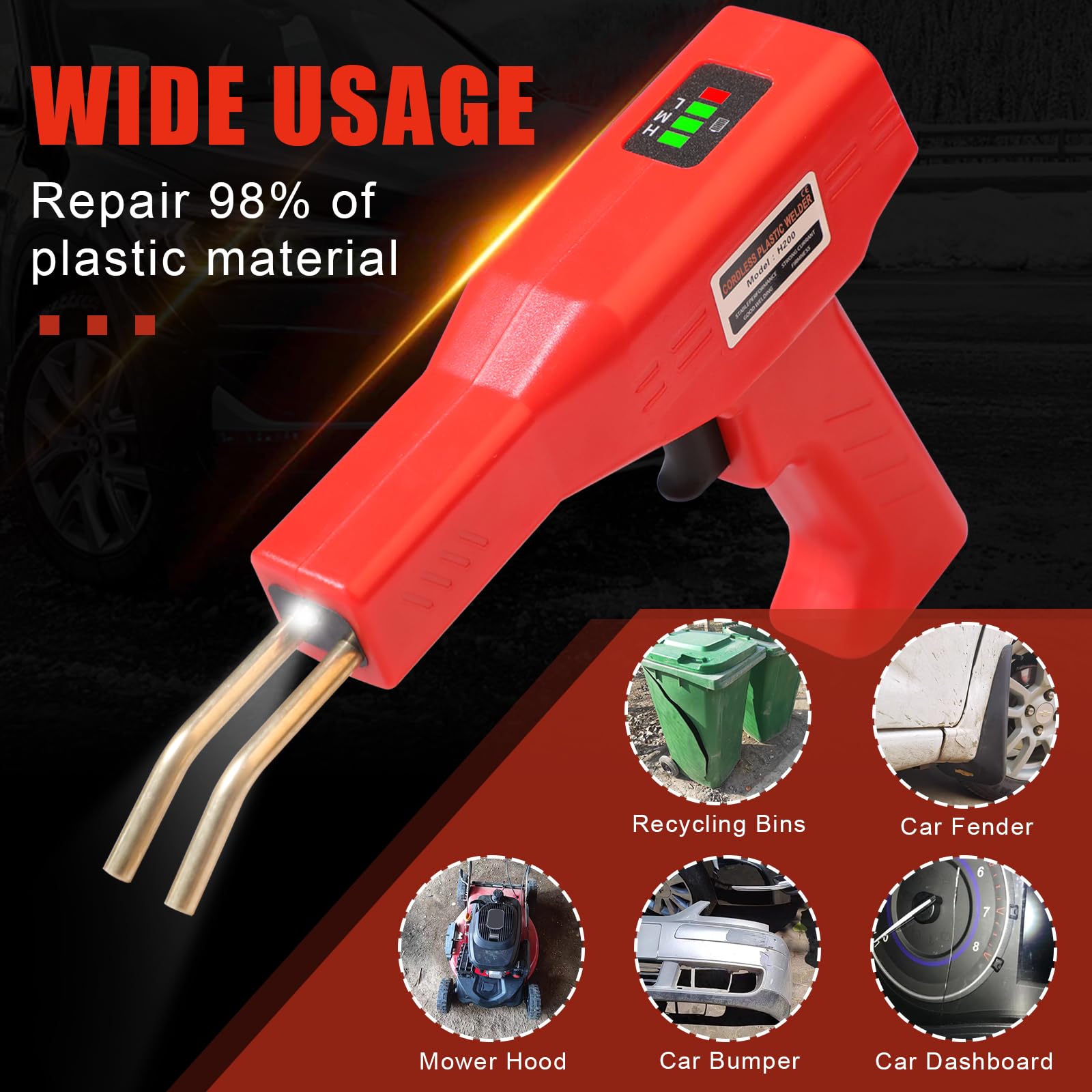 ATOLS ergonomic grip and front light improve safety and visibility