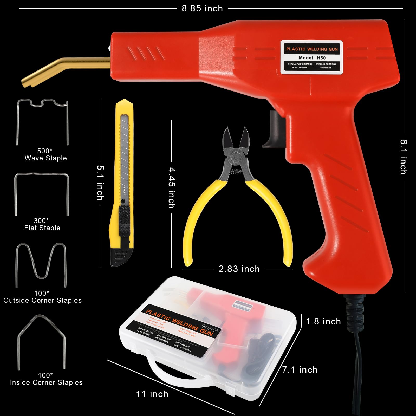 ATOLS plastic welder carry case includes everything organized