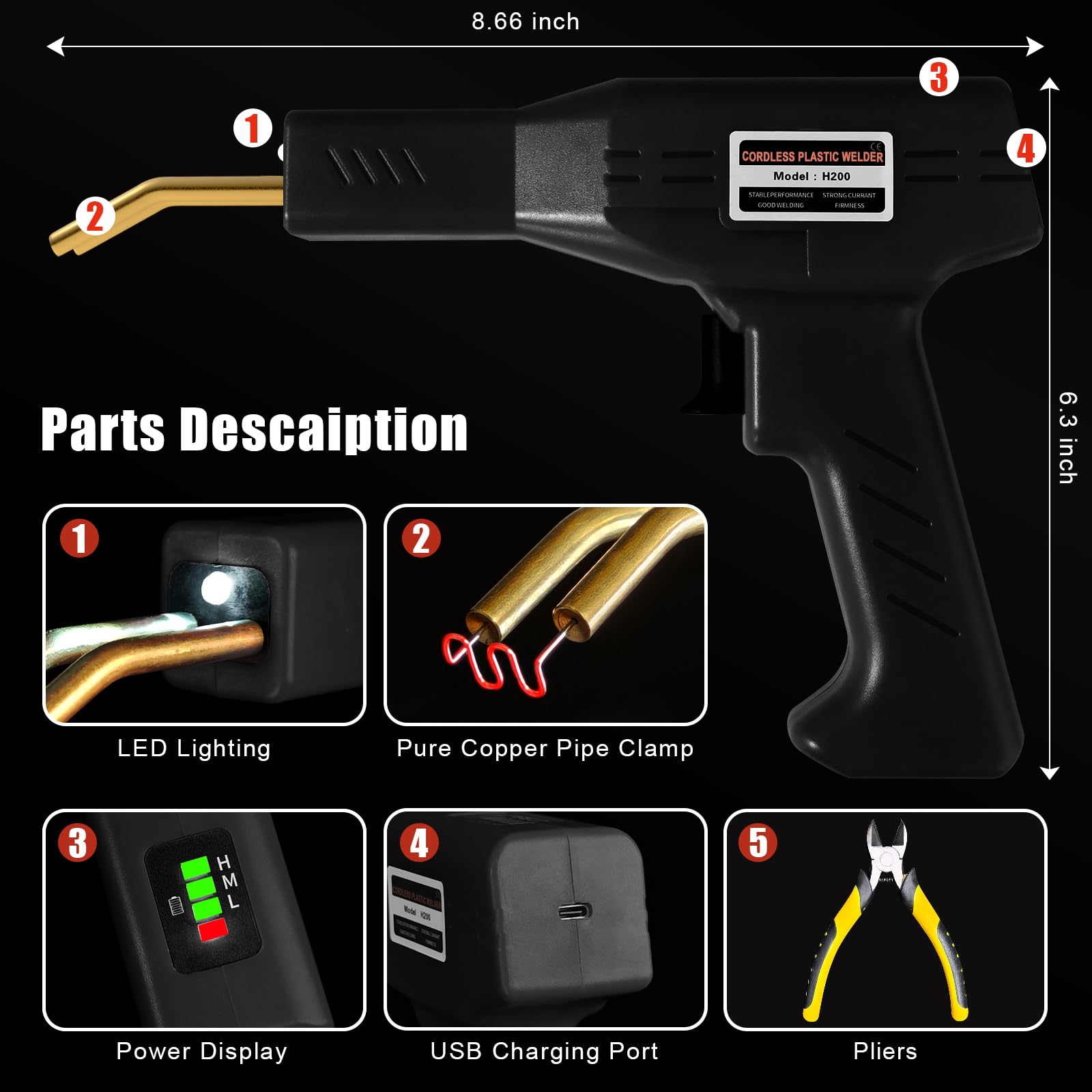 ATOLS plastic welder kit contents including staples and pliers