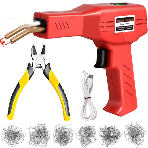 ATOLS upgraded 220W cordless plastic welder front view enabling mobile repairs