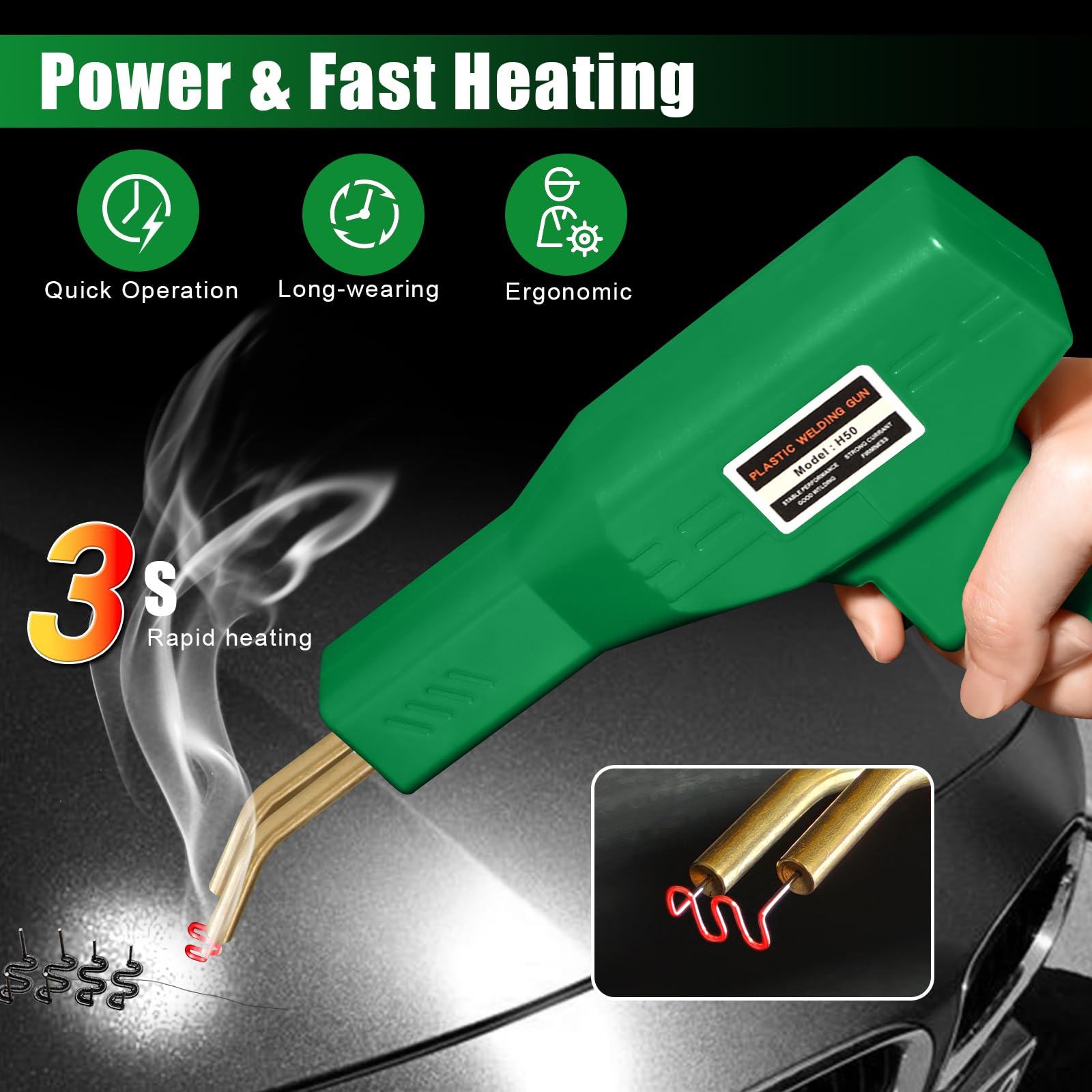ATOLS upgraded plastic welder staples collection with rust-resistant stainless steel options