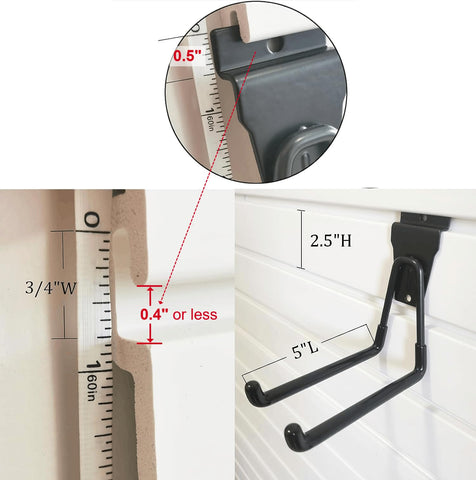 ATOOLA large J hook stores bulky items such as helmets or gloves