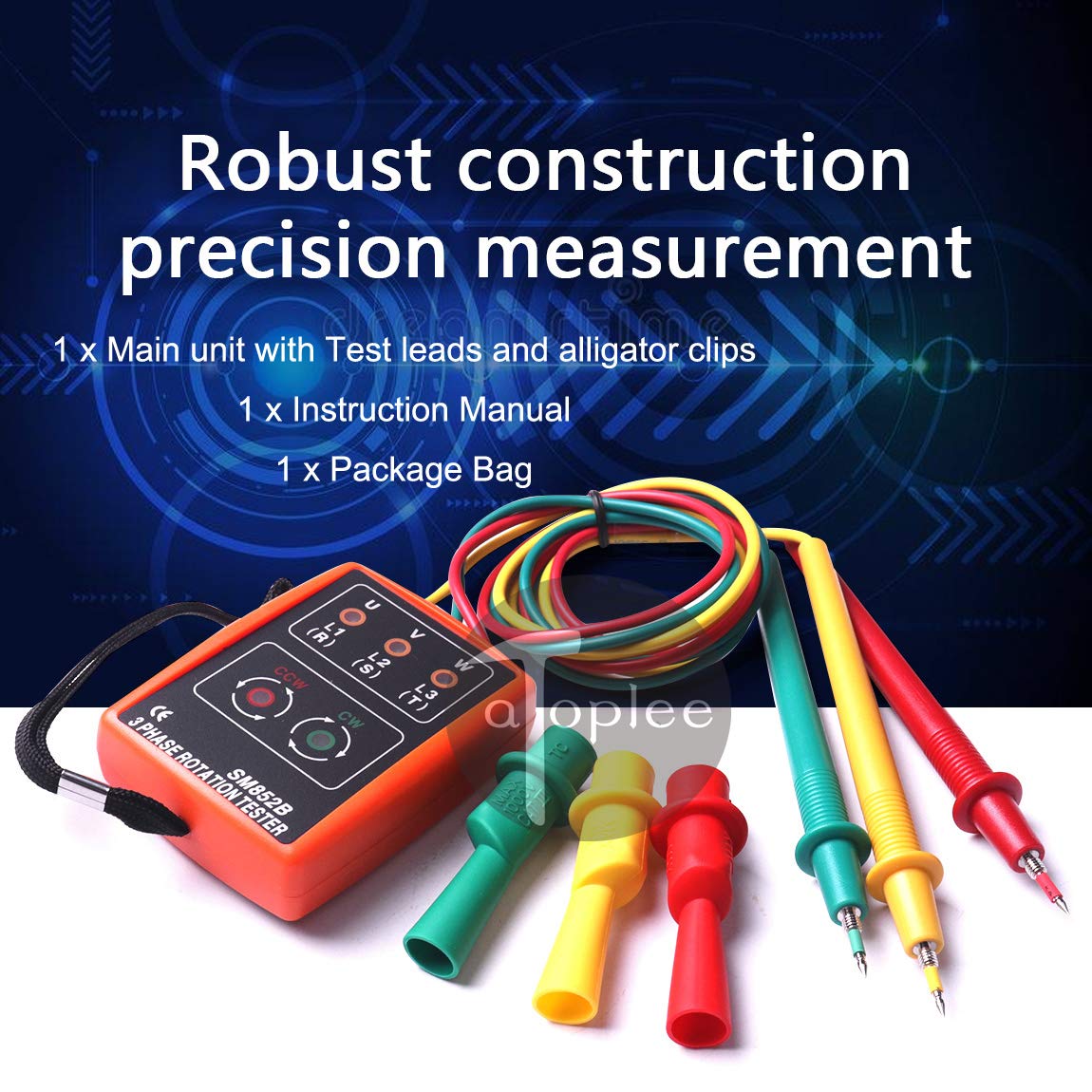 ATOPLEE indicator in use demonstrates phase rotation for safer wiring.