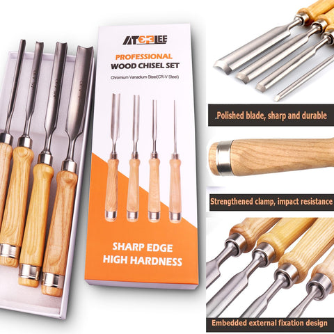 ATOPLEE wood chisel 18mm blade for heavy-duty shaping.