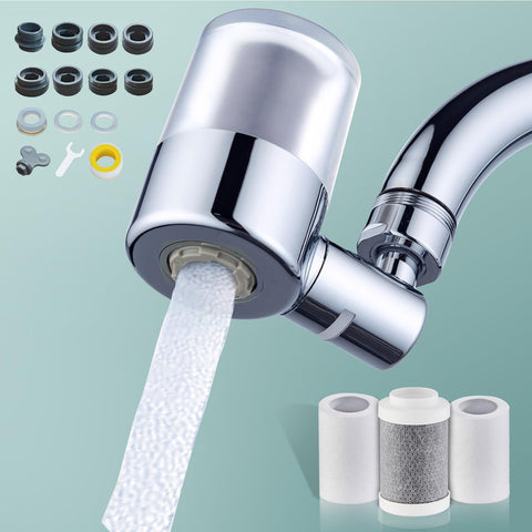 ATQ water filter with 720° rotating aerator for versatile reach and cleaning