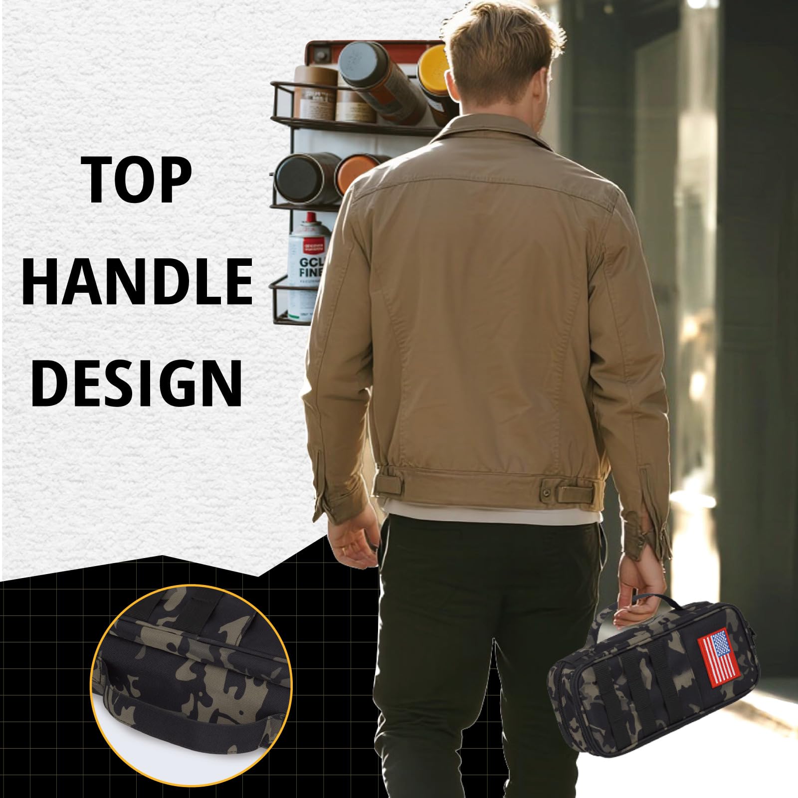 ATRIPACK bag MOLLE area enables easy clipping to backpacks.