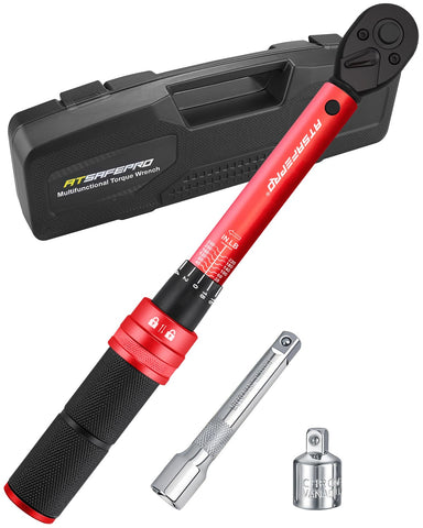 ATsafepro torque wrench with 3/8 drive for precise torque control on bike and car parts