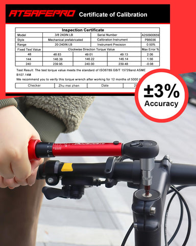 ATsafepro torque wrench in use on bike or engine showing controlled tightening