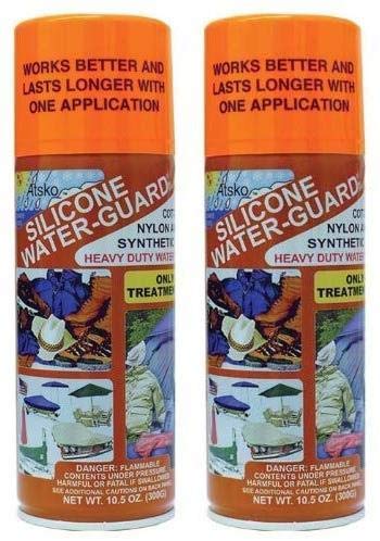Atsko Silicone Water-Guard pack of 2 cans protects outdoor gear from water and stains