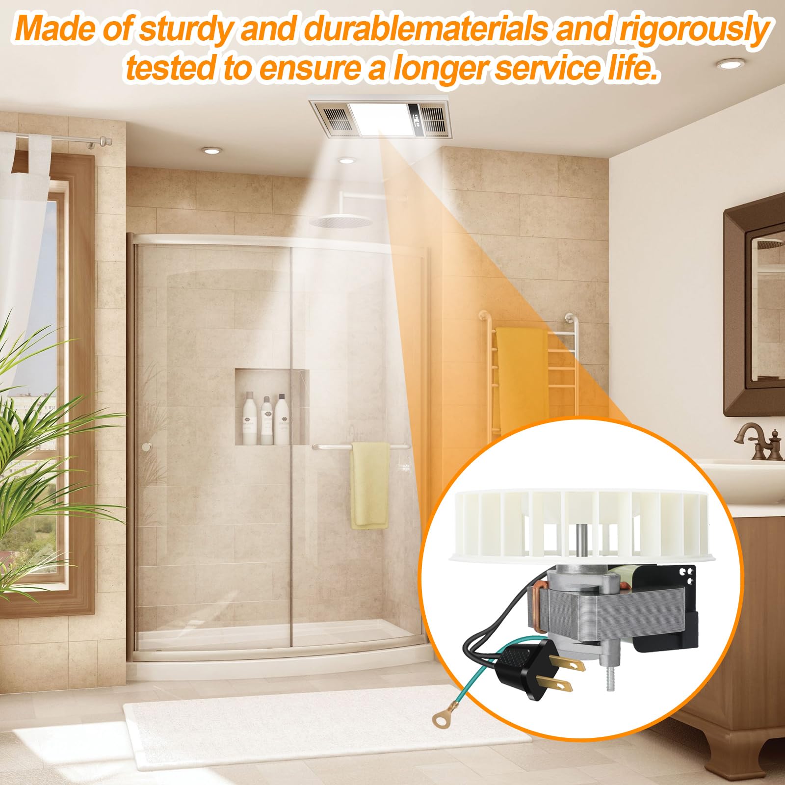 Atsmk quiet operation reduces bathroom noise during ventilation.