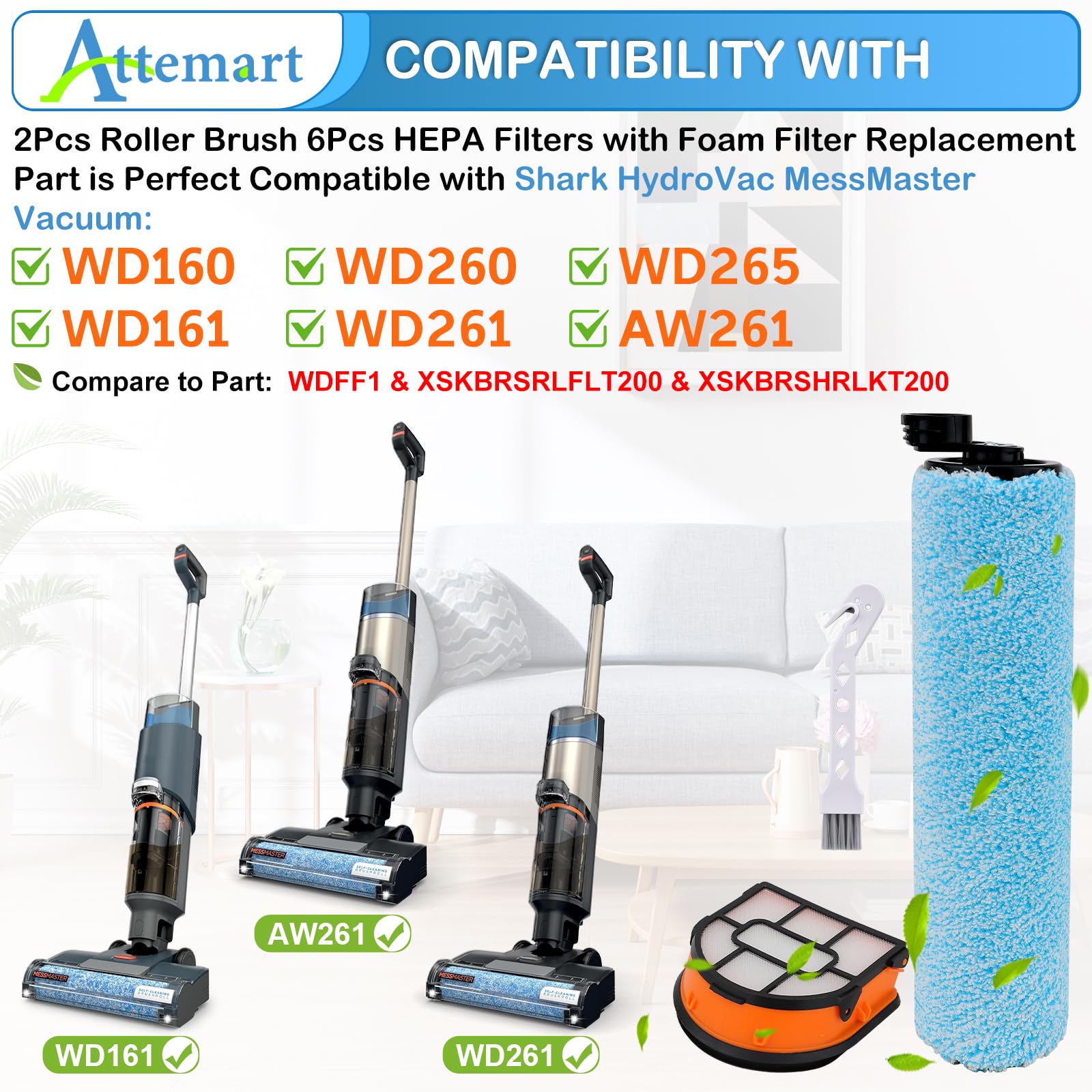 Attemart foam filters enhance particle capture across surfaces.