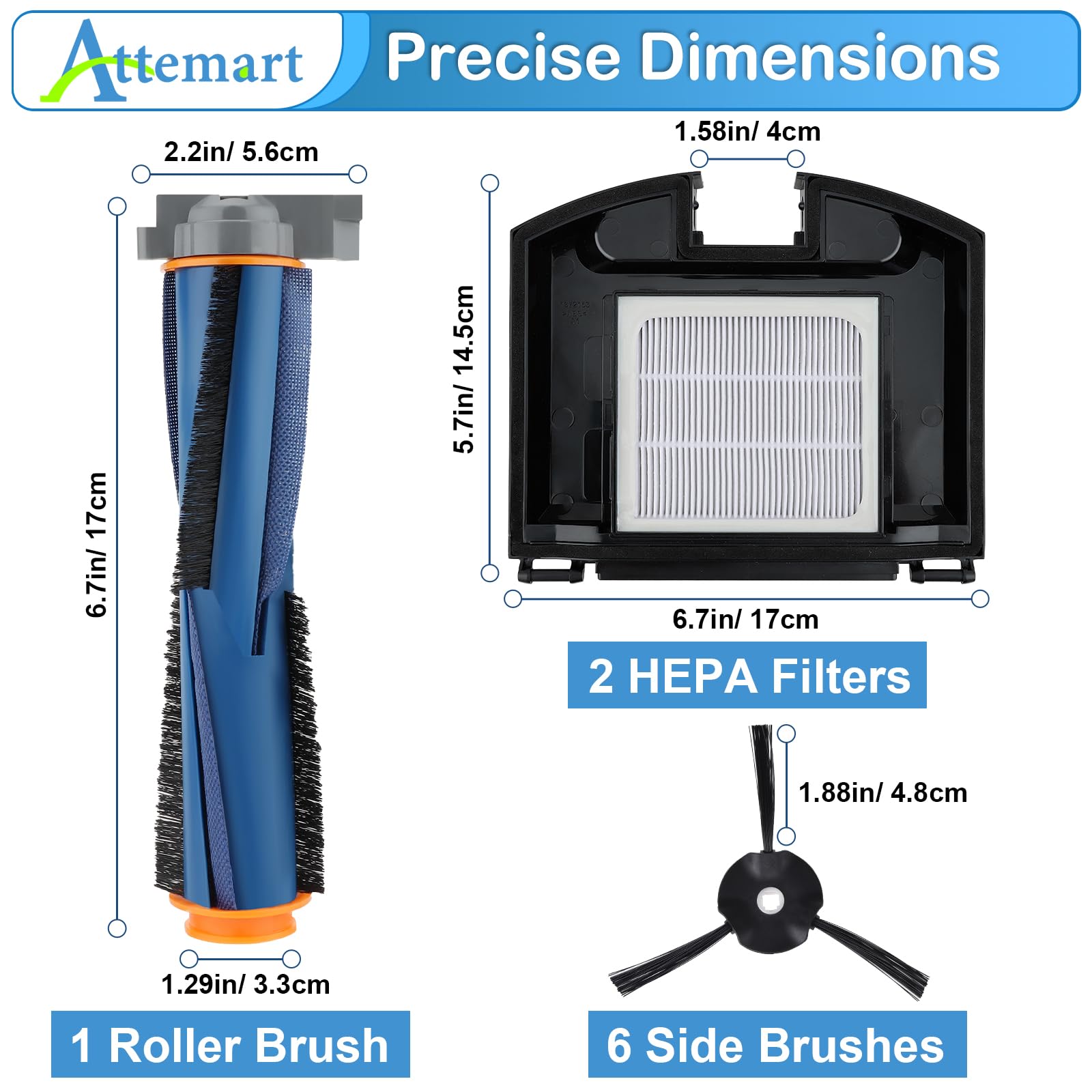 Attemart RV2310 high-efficiency filter captures small particles for cleaner air.