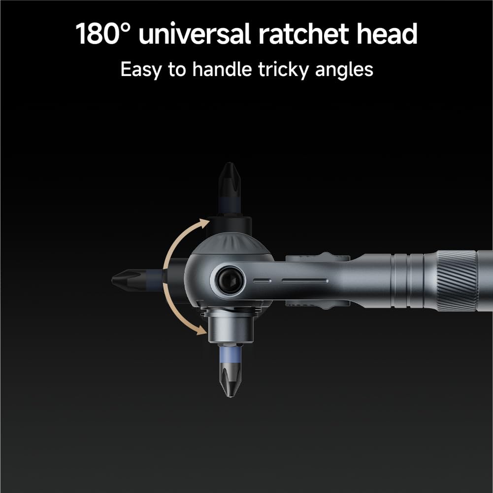 ATuMan magnetic extendable handle provides secure grip for deep screws.