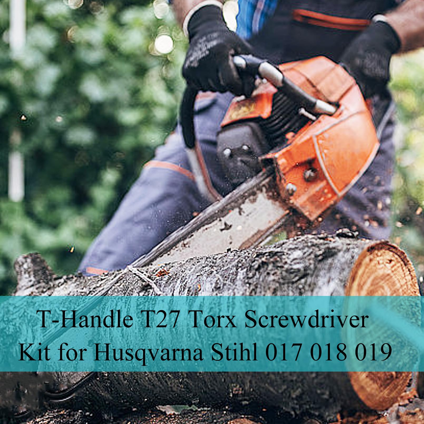Atunee chainsaw maintenance in action adjusting tension and screws