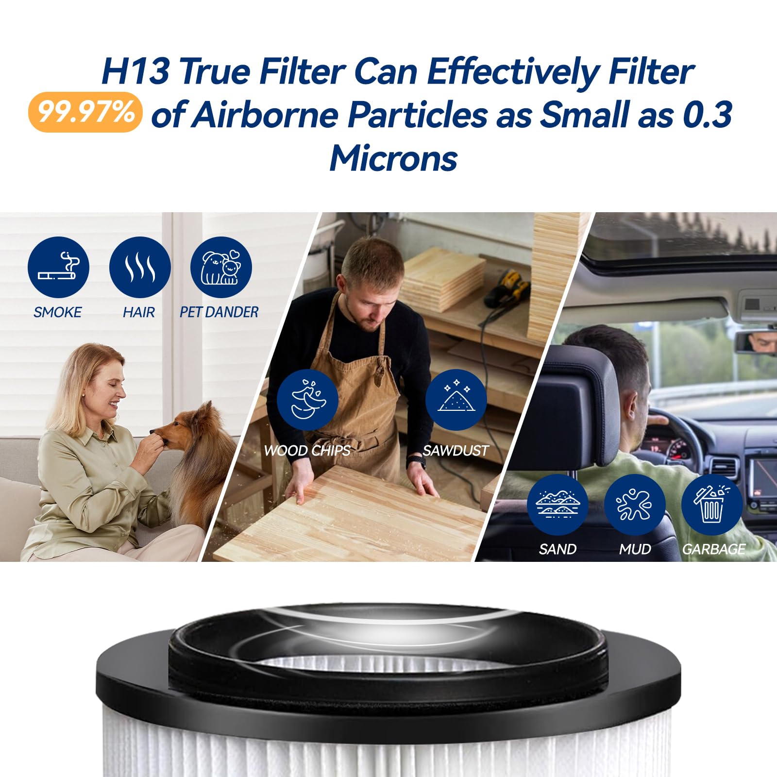ATXKXE 17810 filter in a car interior cleanup scenario