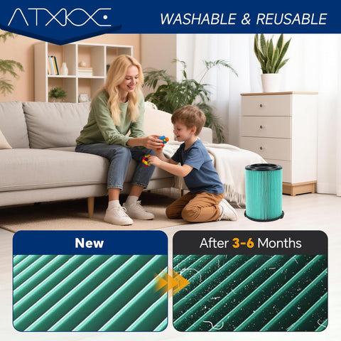 ATXKXE packaging includes two filters, four sleeves, and one brush.
