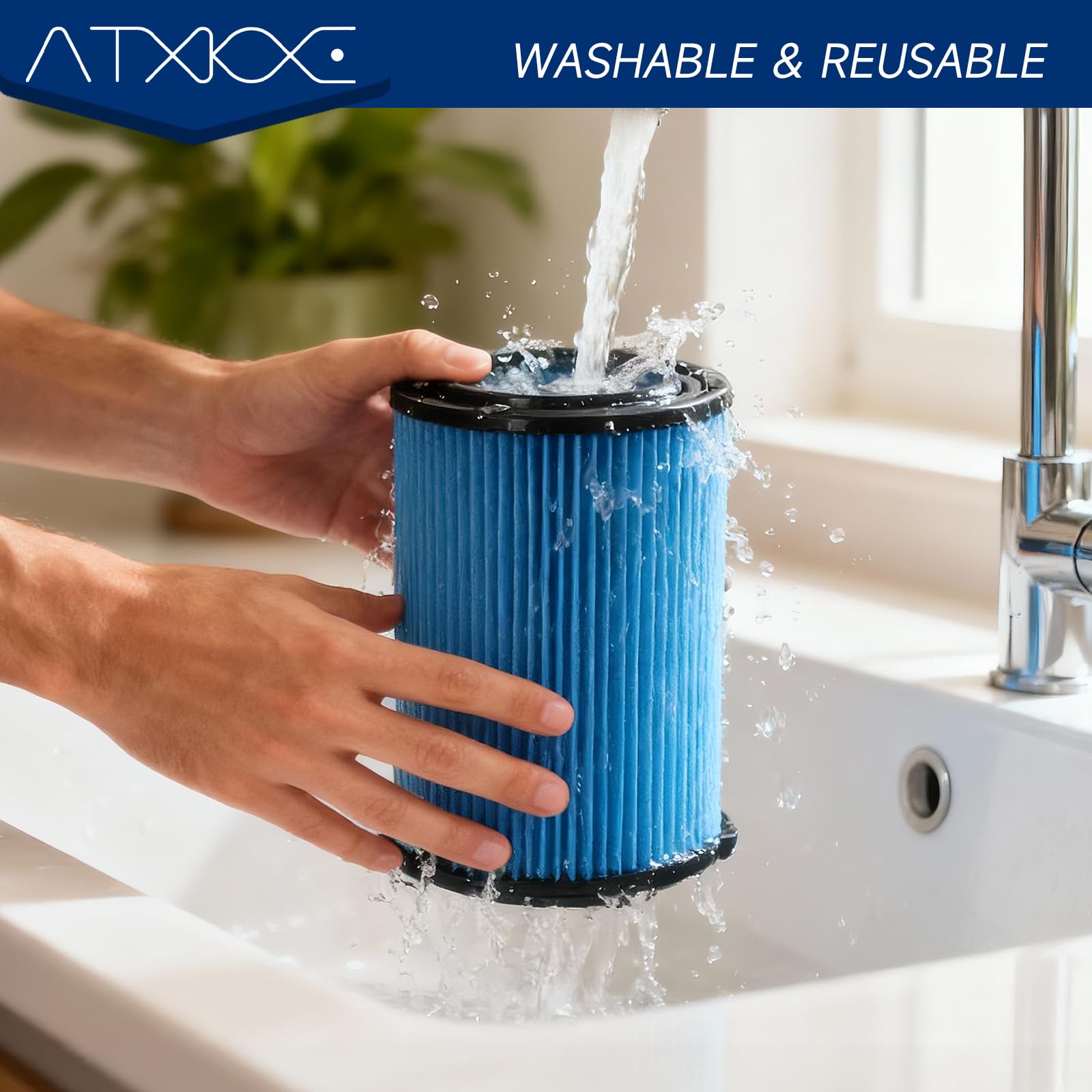 ATXKXE Ridgid-compatible Vf5000 filter fits compatible vacuums