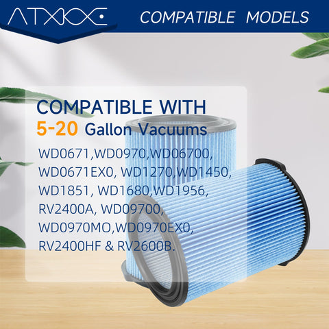 ATXKXE VF5000 compatible with RIDGID models for efficient dust pickup
