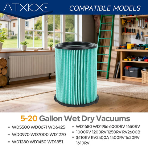 ATXKXE VF6000 filter is washable and reusable for maintenance.