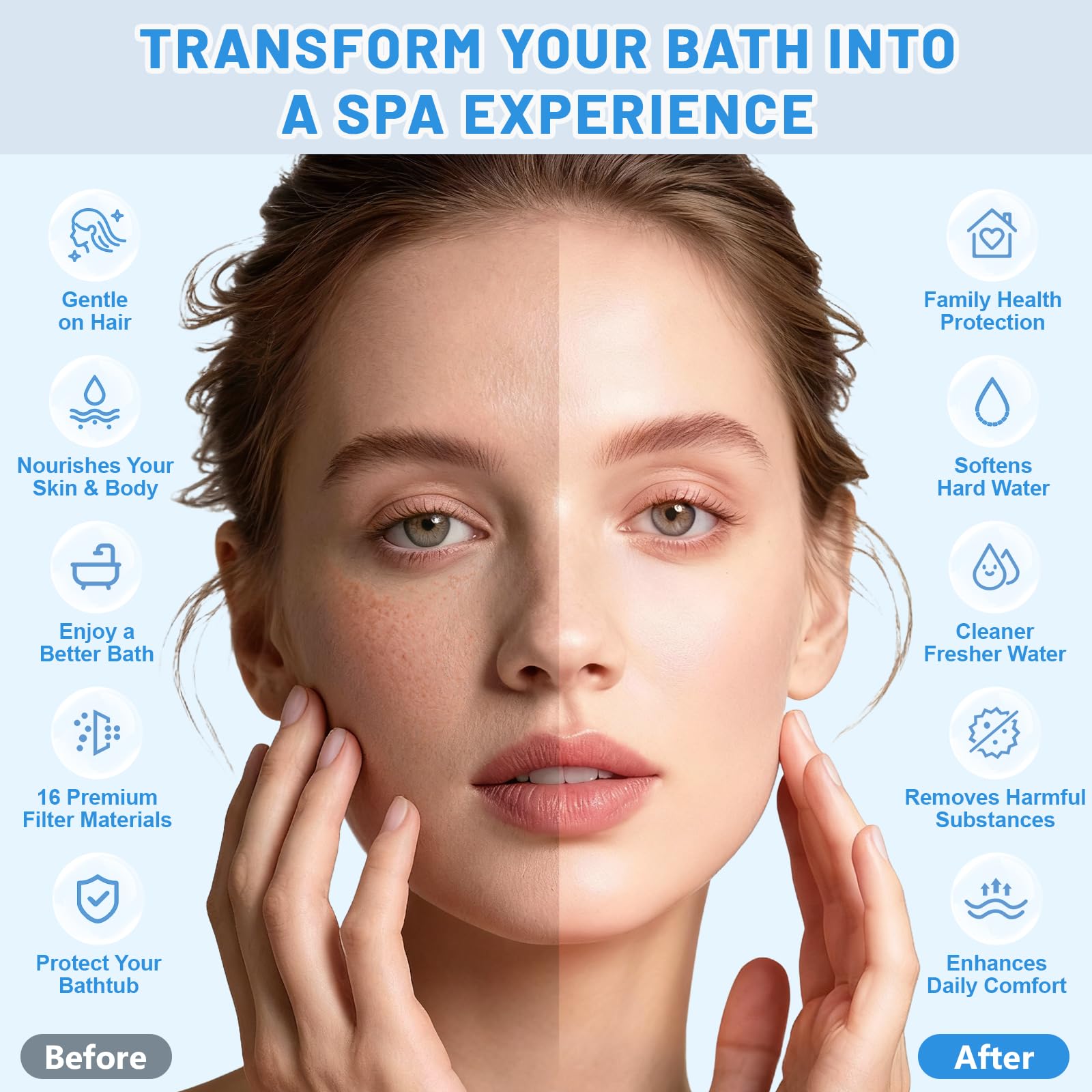 Atzeste sediment removal improves bathwater clarity and feel.