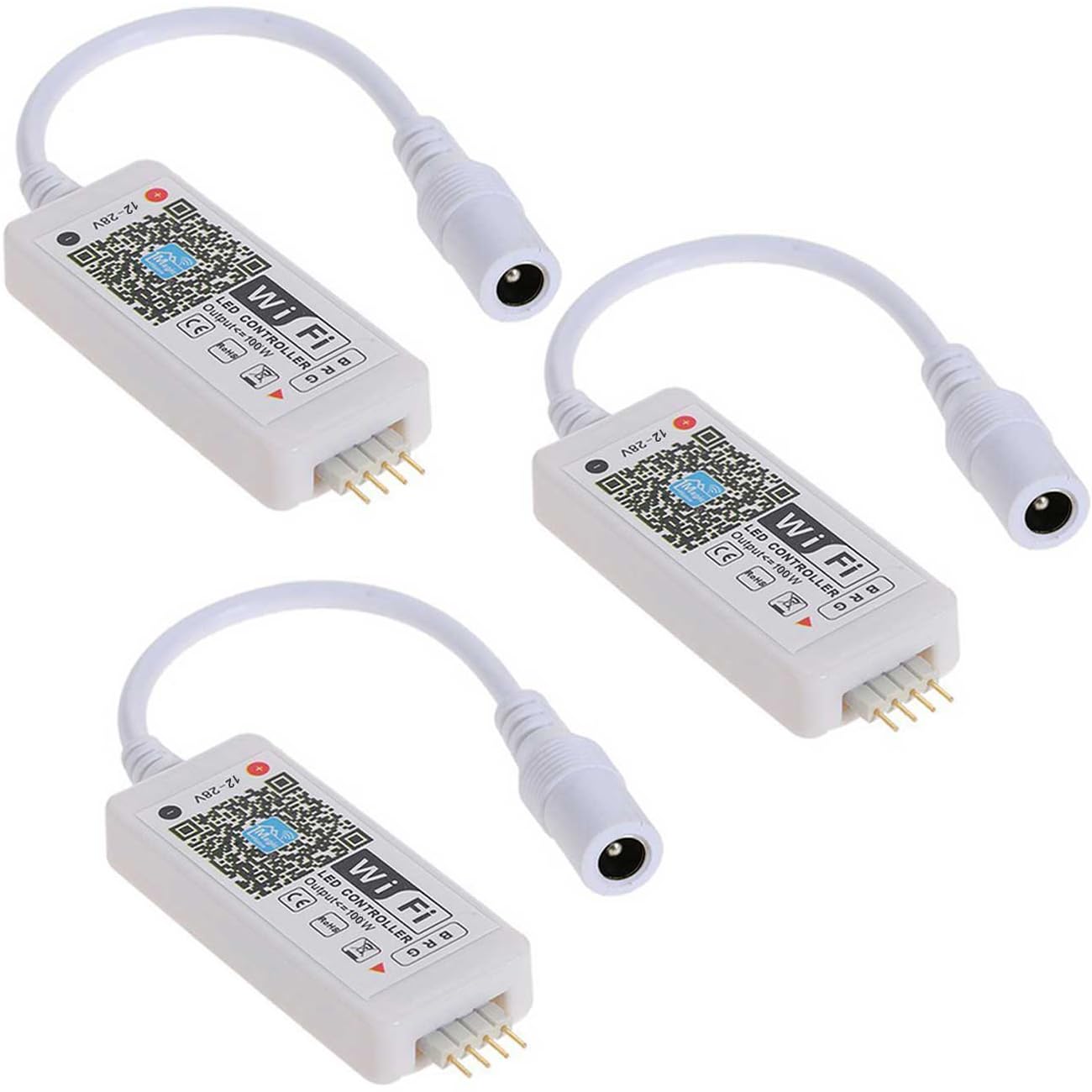Aubric 3 pack wifi LED controller in packaging for quick setup