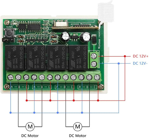 Aubric 433MHz learning code feature highlighting easy re-learning.