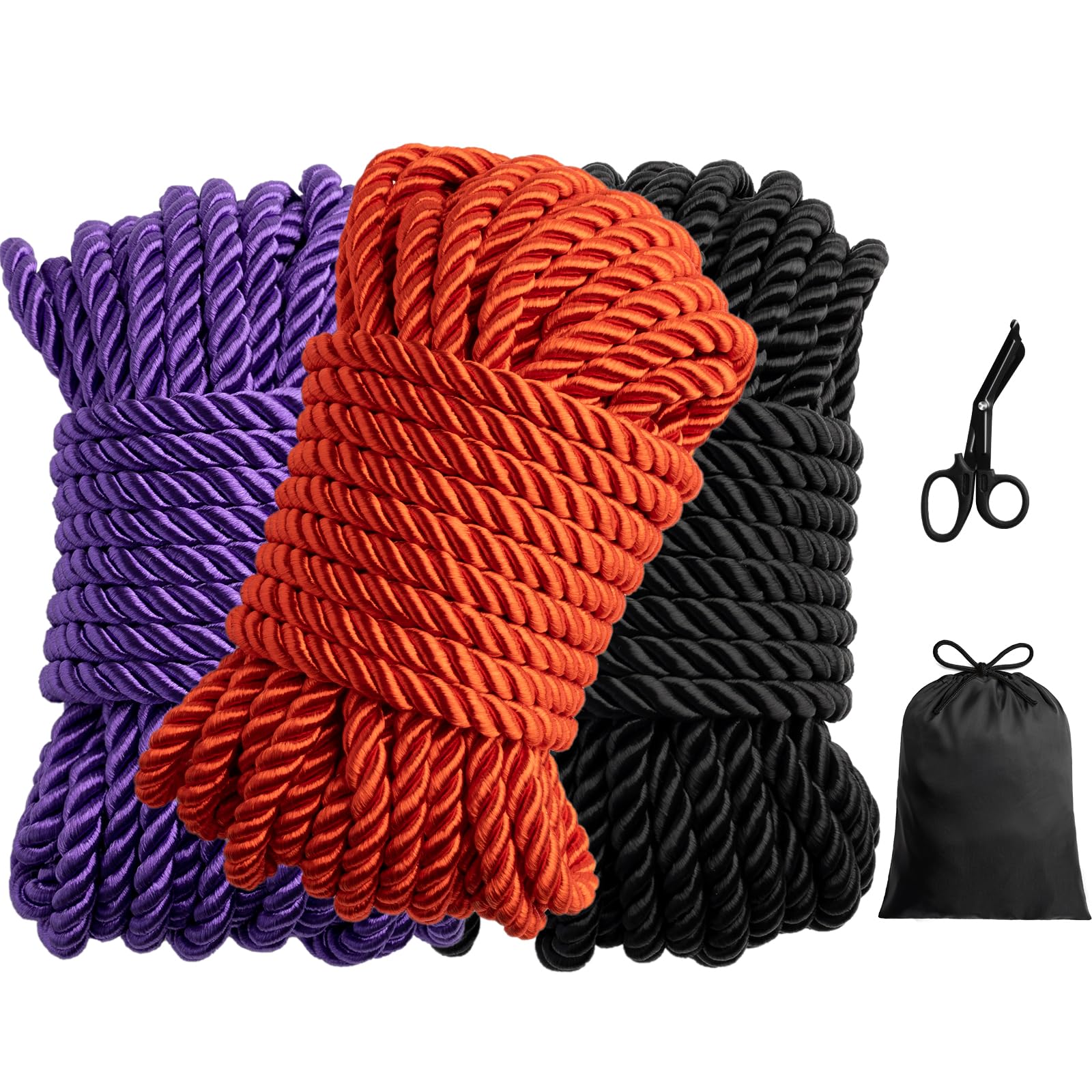 Aucoofany Japanese Rope Kit with silky ropes for comfortable beginner practice
