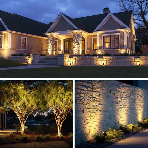 Auderwin night-scene example shows trees and pathways accented softly.