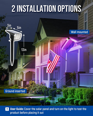 Easy 10-second installation for AUDERWIN solar lights