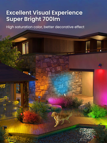 Auderwin solar spot light mounted on wall for decorative glow