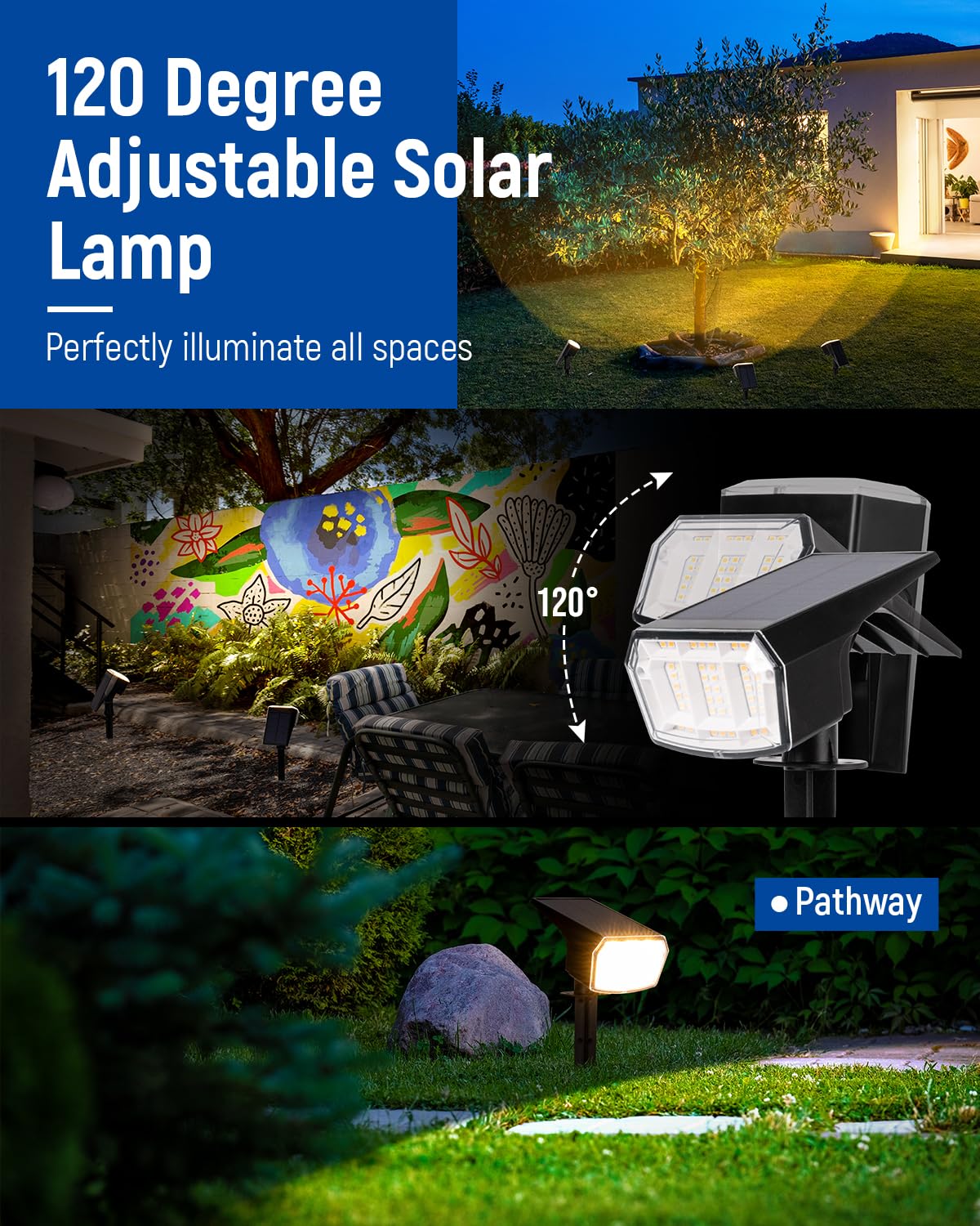 Auderwin landscape light doubles as wall light for versatile exterior lighting options.